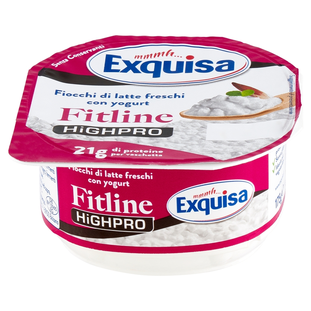 Exquisa Fitline Highpro Fiocchi di latte freschi con yogurt 175 g